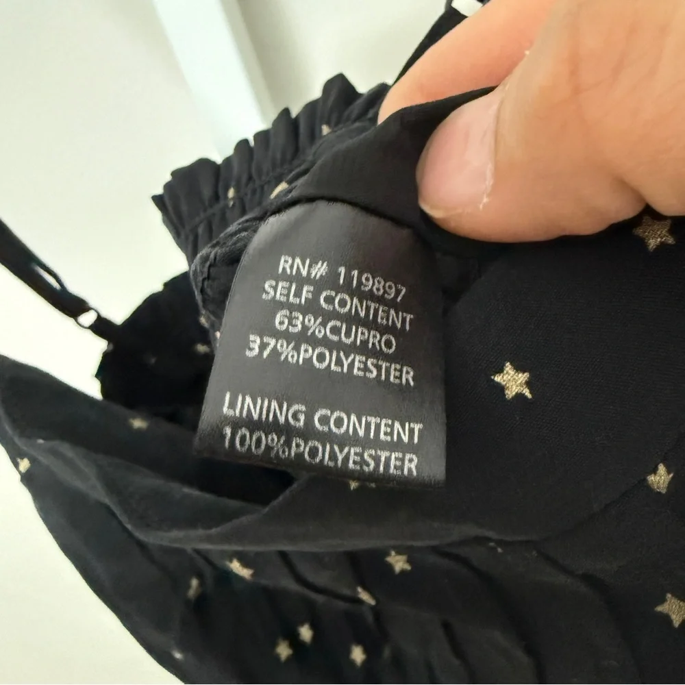 FIVESEVENTYFIVE Black Star Print Crop Top SIZE XS NEW WITH TAGS - Picture 4 of 7